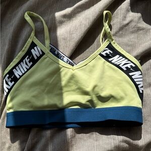 Nike Sports Bra in Lime and Navy